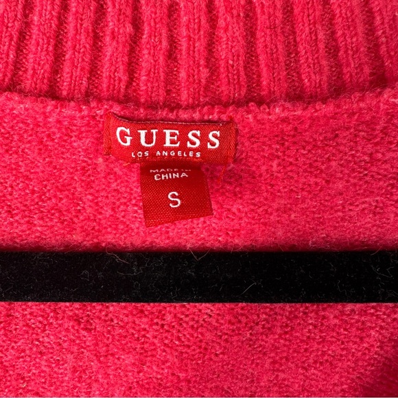 Guess Y2K Pink  Lace Up Sweater Barbie Core Pullover Cardigan Size Small - Picture 4 of 14